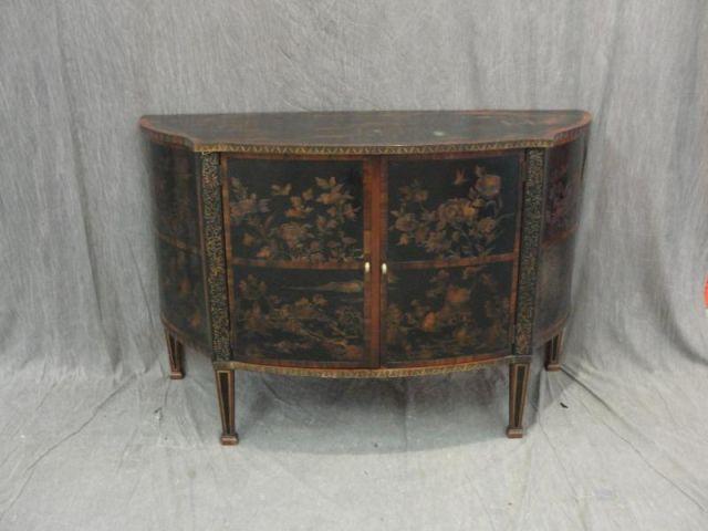 Asian Style Demilune Commode. From