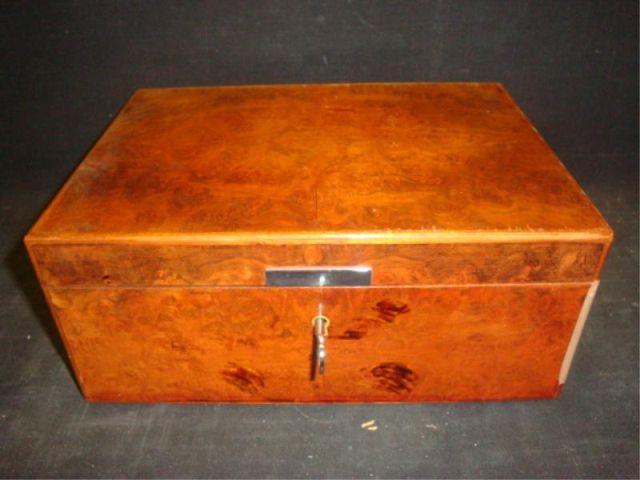Dunhill Signed Burlwood Humidor. With