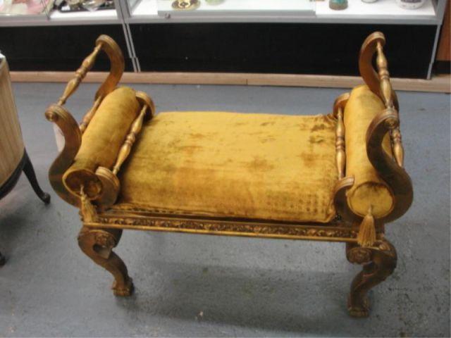 Neoclassical Style Giltwood Bench  bc871