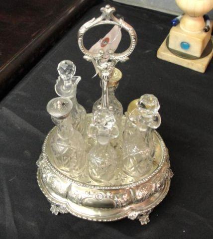 Cut Glass and Silverplate Condiment