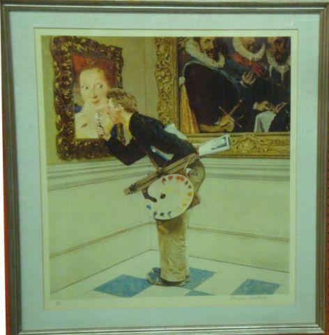 ROCKWELL, Norman. Hand-signed Print
