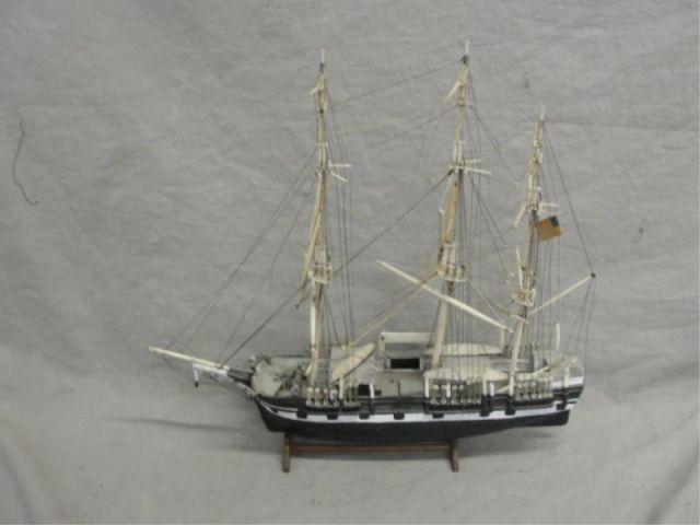 American Ship Model in Lucite Case.