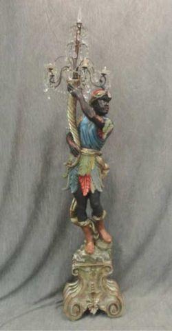 Antique Blackamoor Lamp. From a