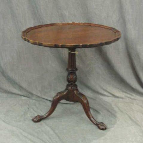 Pie Crust Tilt Top Tripod Table. From