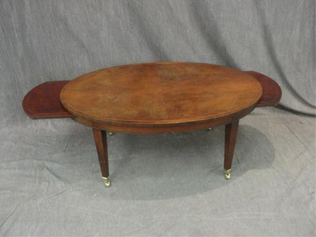BAKER Banded Oval Coffee Table with
