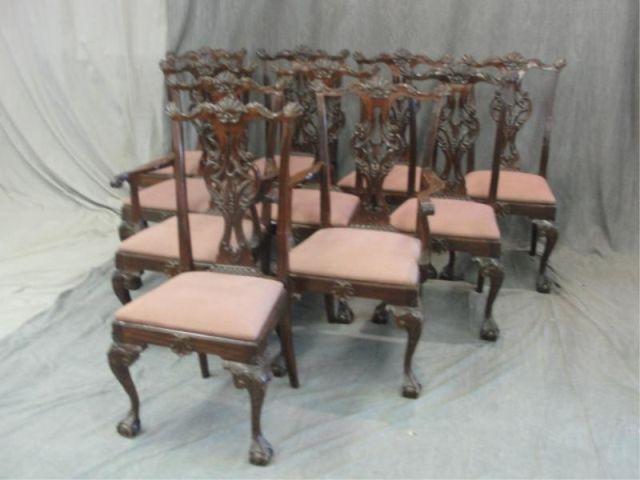 10  Chippendale Style Mahogany