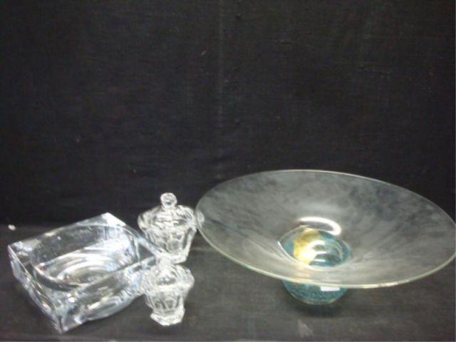 Lot of 4 Art Glass Pieces 2 Baccarat bcc25