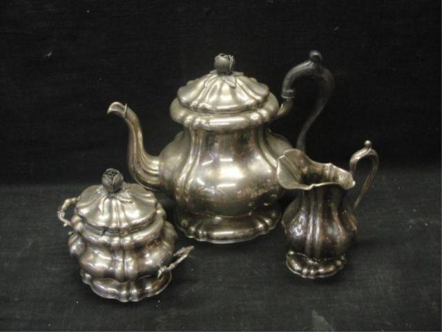 Austrian .800 3 Piece Tea Set. Includes