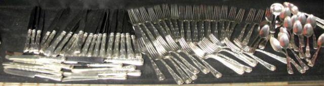 TIFFANY. 86 Pieces of Sterling Flatware.