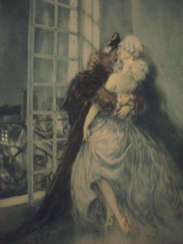 ICART, Louis. Color Etching The Lovers