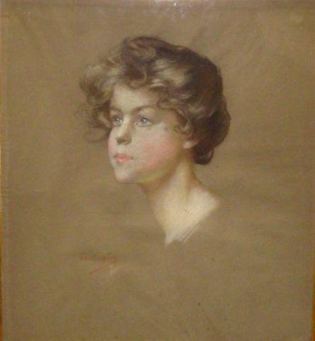 METCALF Willard 1900 Pastel Portrait bcceb