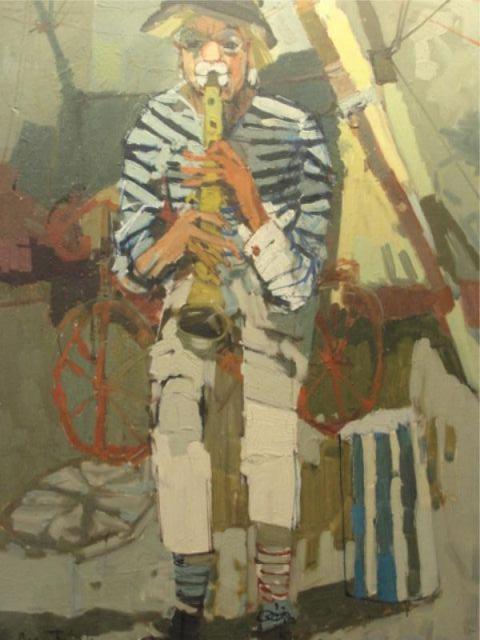FARBERT, Jean. Oil on Canvas. "Clown