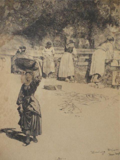 PENNELL, Joseph. Ink Drawing Washing