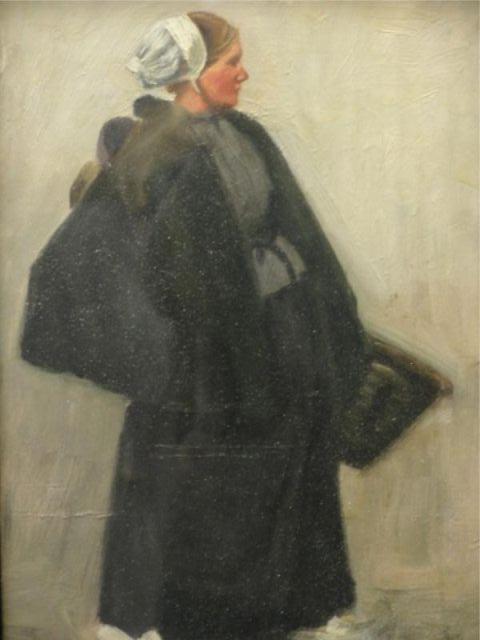 DUNCAN, W. Oil on Board. Woman