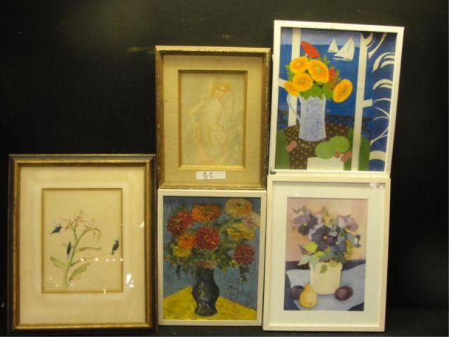 5 Pieces of Assorted Art One artist bd1f6