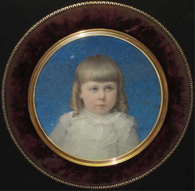 Pastel on Paper. Portrait of Young Child