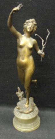 GARNIER, J. Bronze Figure on Marble