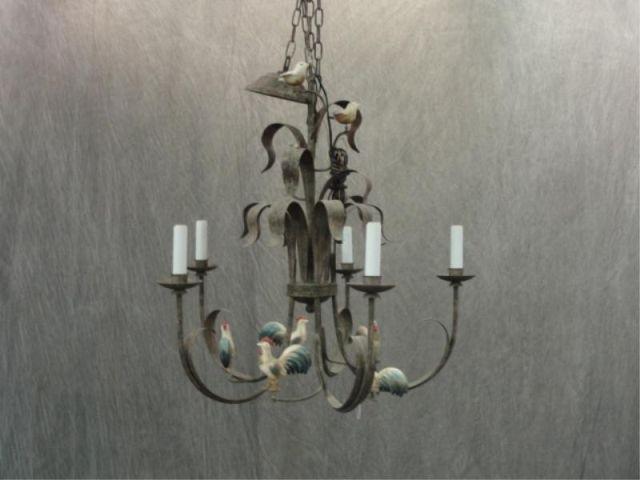 5 Arm Leaf Form Chandelier with