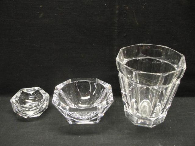 3 Pieces of Glass. Large Val St. Lambert
