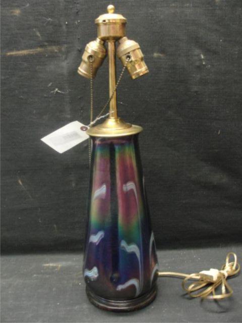 Art Glass Vase as a Lamp. From