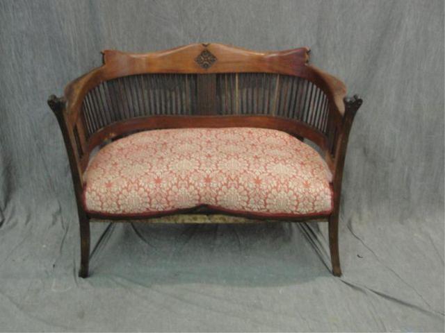 Victorian Spindle Back Loveseat  bd27c