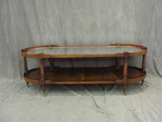 Oval Mirrored Top Coffee Table. From