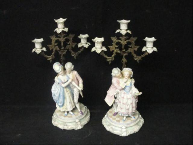 Pair of Porcelain Figural Lamps  bd290