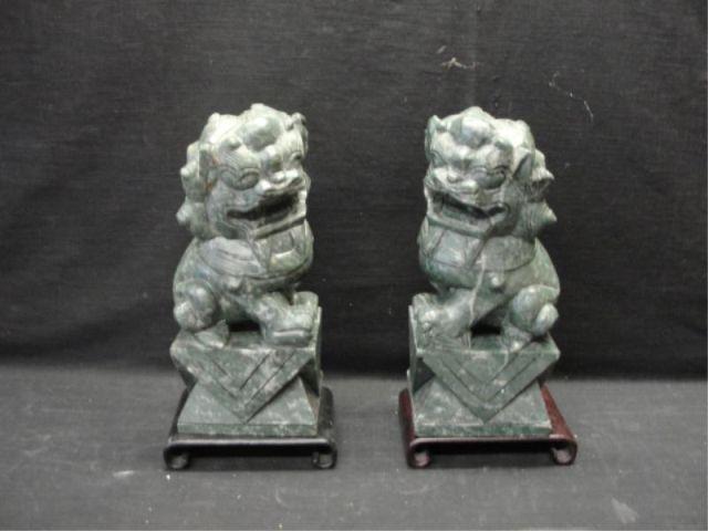 Pair of Jade Foo Lions. From a White