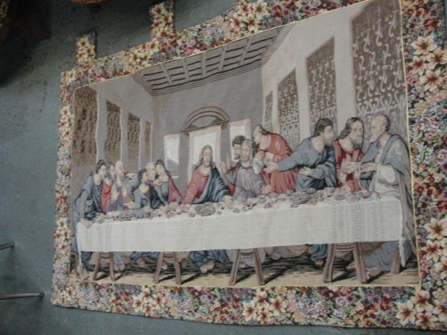 Handmade Tapestry of the Last Supper.