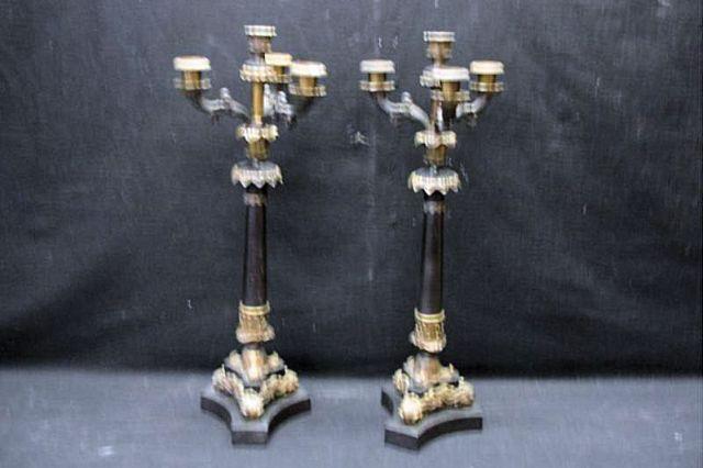 Pair of Empire Style Candelabra  bd2b7