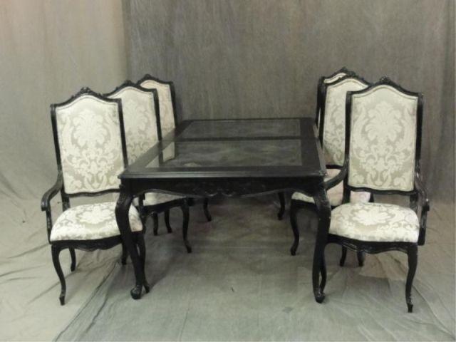 Black Lacquer Louis XV Style Dining bd2d4