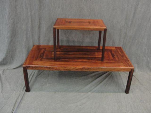 2 Midcentury Teak Tables Signed