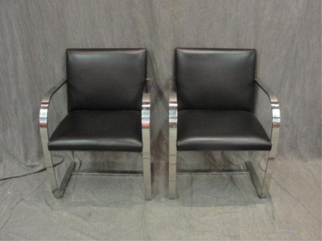 Pair of Midcentury Chrome Arm Chairs  bd2f1