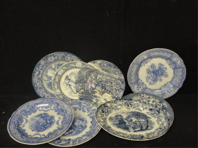Lot of English Blue Porcelain  bd2fe