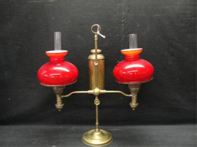 Brass Students Lamp. From a White Plains