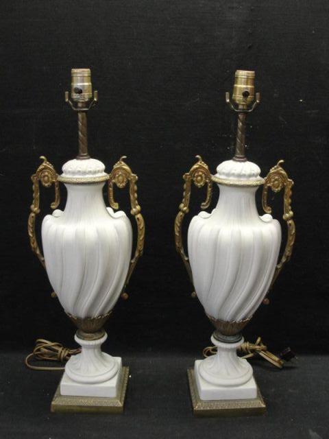 Pair of Porcelain Gilt Metal bd316