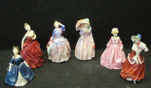 ROYAL DOULTON. 6 Female Figurines.