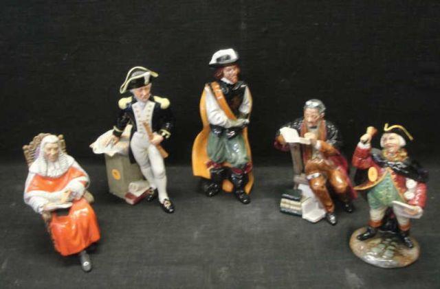 ROYAL DOULTON. 5 Male Figurines.