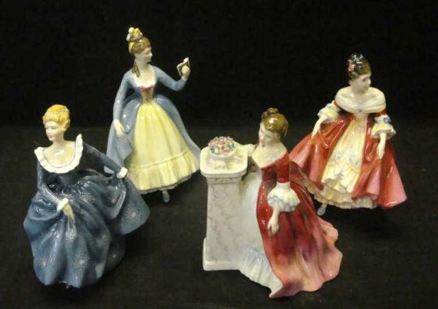 ROYAL DOULTON. 4 Female Figurines.
