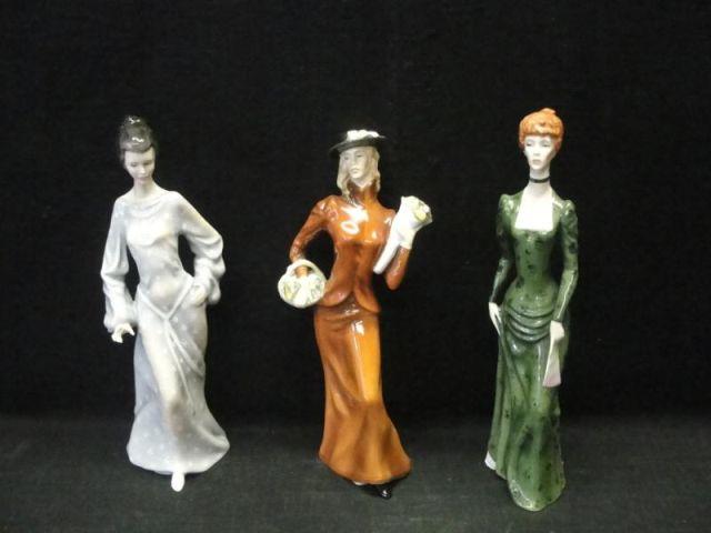 ROYAL DOULTON. 3 Large Female Figurines.