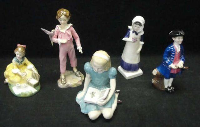 ROYAL DOULTON. 5 Figurines of Children.