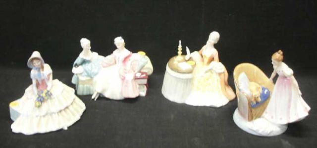 ROYAL DOULTON. 4 Female Figurines.