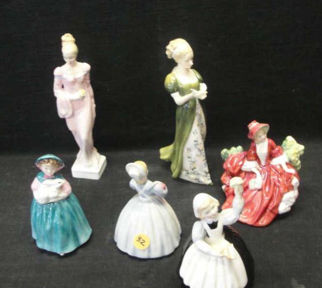 ROYAL DOULTON. 6 Female Figurines. 2