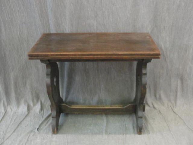 Oak Arts and Crafts Flip Top Table  bd941