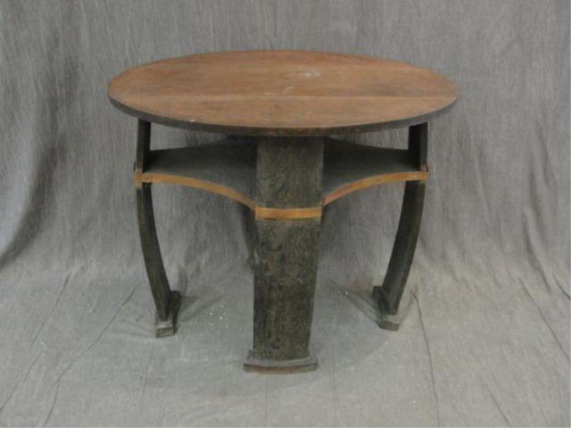 Oak Art Deco Oval Table With a bd943