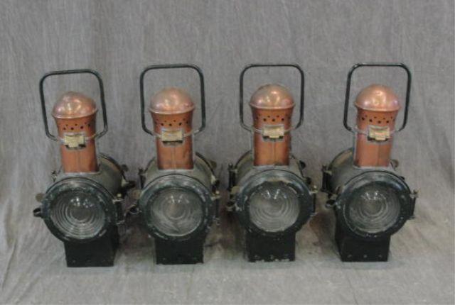 4 Railway Lanterns. From a prominent