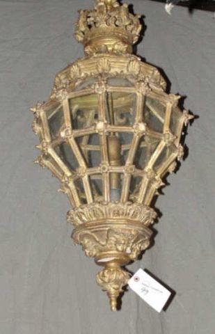 Venetian Giltwood Hanging Lantern. From