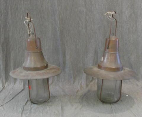 Pair of Antique Copper Hanging bd963