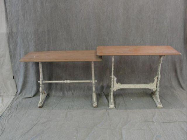 2 Iron Base 19th Cent Tables From bd9b4