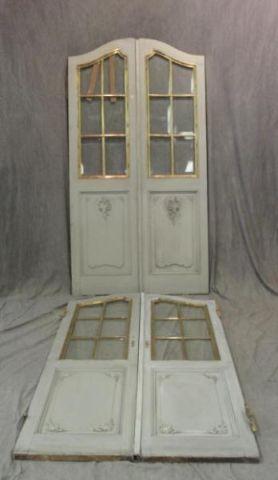 4 Carved Bronze Mounted French Doors.